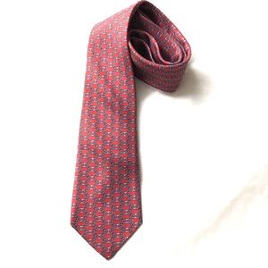 Hermès Tie 810 MA 100% silk Burgundy Equestrian